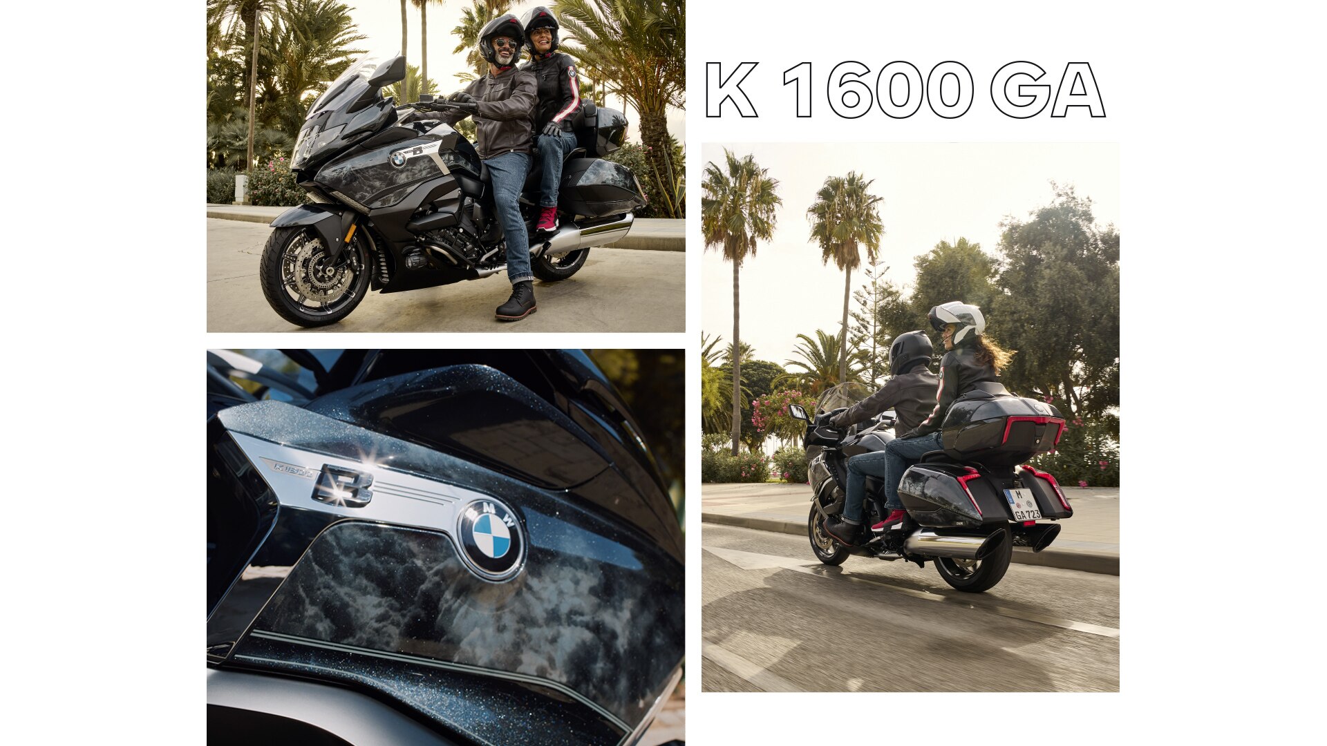 The K 1600 B as a special model Option 719 Midnight parked and shown in profile