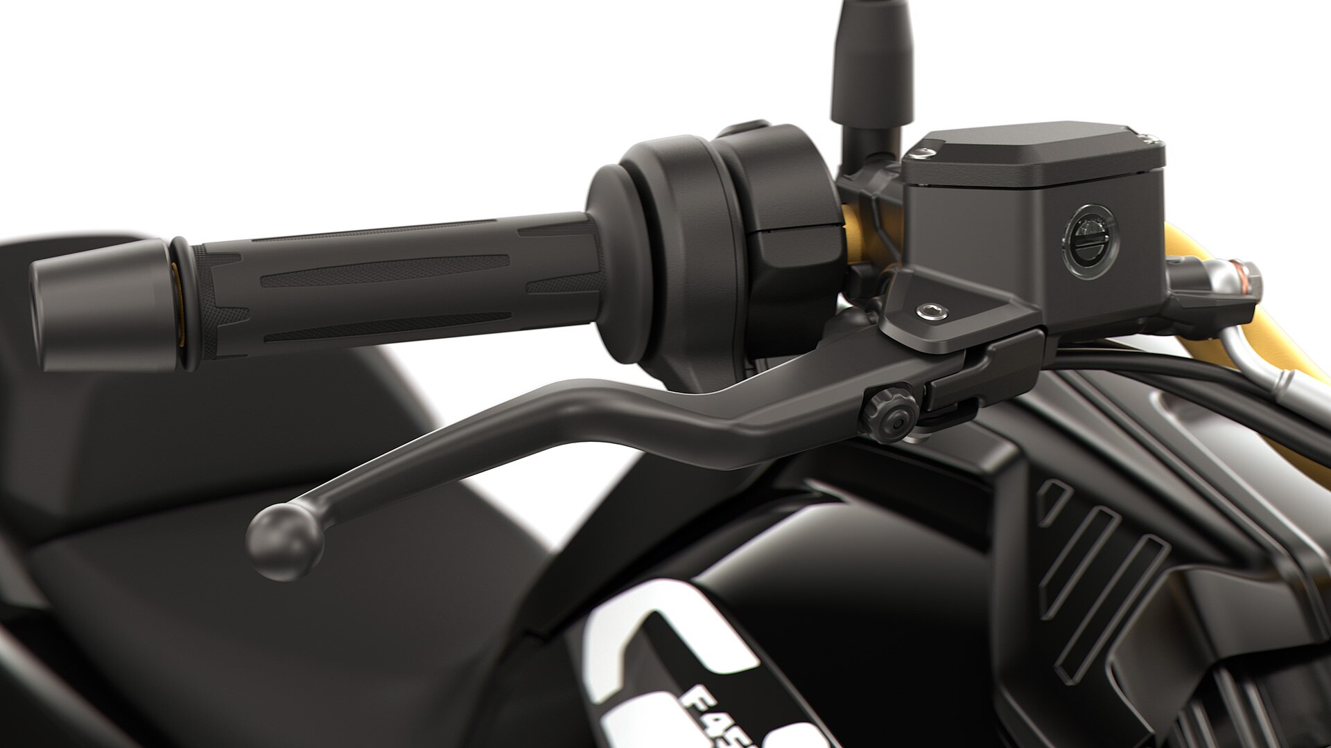 The adjustable hand lever of the F 450 GS from BMW Motorrad