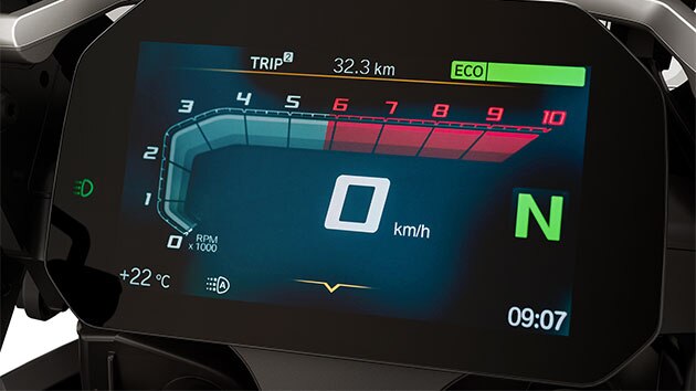 We see Pro riding modes with ECO mode.