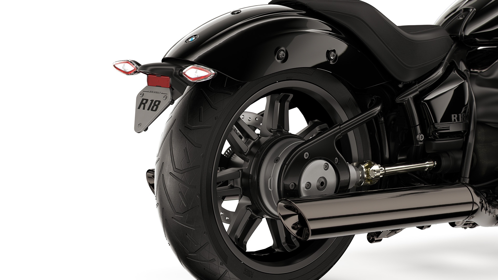 The 18” rear wheel