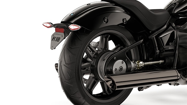 The 18” rear wheel