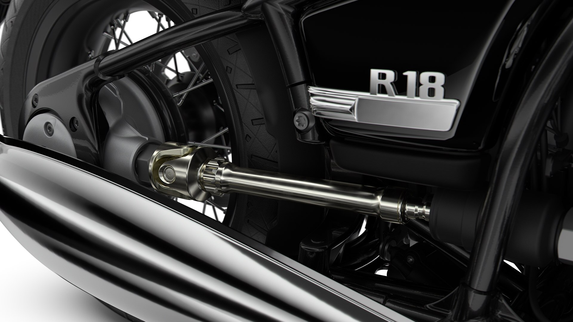 The open drive shaft: another hallmark from the history of BMW Motorrad.