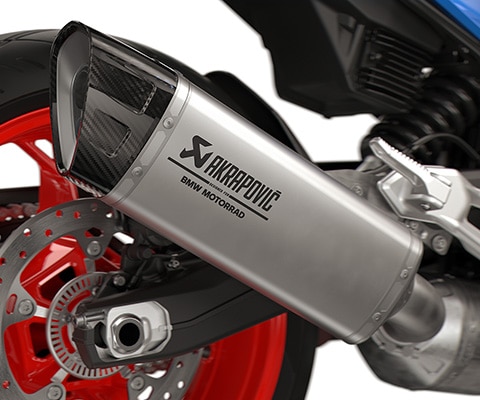 Sports silencer of the F 900 R from BMW Motorrad
