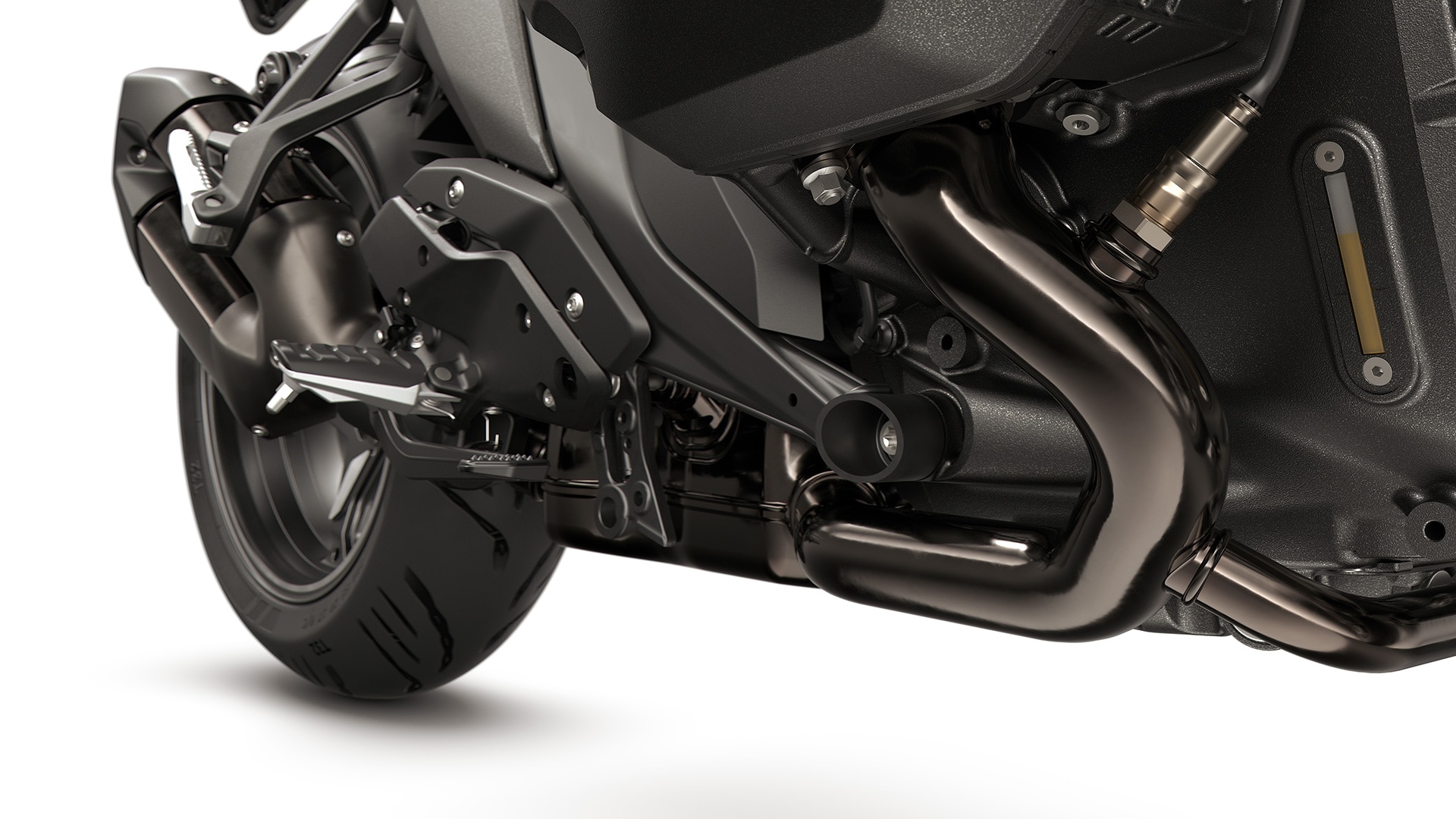 Exhaust system in dark chrome on the R 1300 R from BMW Motorrad